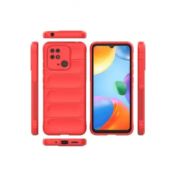 Newface Xiaomi Redmi 10C Kılıf Optimum Silikon - Kırmızı