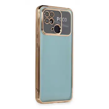 Newface Xiaomi Redmi 10C Kılıf Razer Lensli Silikon - Gold