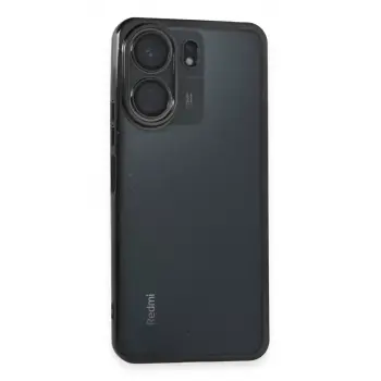Newface Xiaomi Redmi 13C Kılıf Razer Lensli Silikon - Siyah