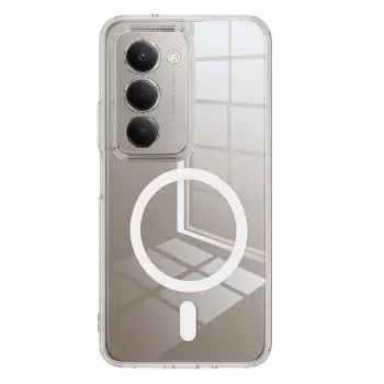 Newface Xiaomi Redmi 15 4G Combo Sert Şeffaf Magsafe Kapak - Şeffaf