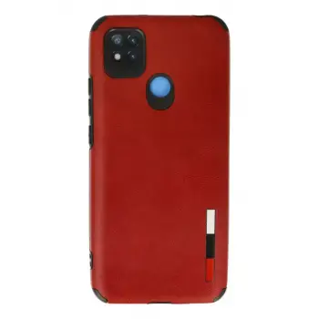 Newface Xiaomi Redmi 9C Kılıf Loop Deri Silikon - Kırmızı