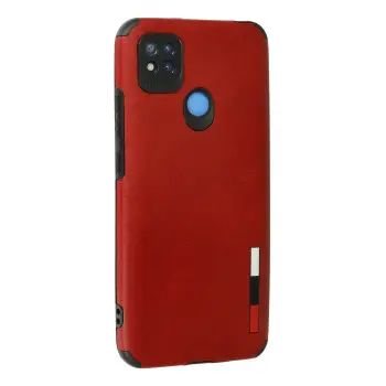 Newface Xiaomi Redmi 9C Kılıf Loop Deri Silikon - Kırmızı