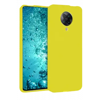 Newface Xiaomi Redmi K30 Pro Kılıf Nano içi Kadife Silikon - Sarı