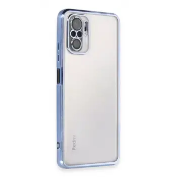 Newface Xiaomi Redmi Note 10 Kılıf Razer Lensli Silikon - Açık Mavi