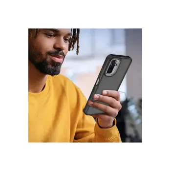 Newface Xiaomi Redmi Note 10 Pro Kılıf Elegant Kapak - Siyah