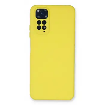 Newface Xiaomi Redmi Note 11 Kılıf Nano içi Kadife Silikon - Sarı