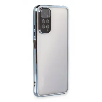 Newface Xiaomi Redmi Note 11 Kılıf Razer Lensli Silikon - Açık Mavi