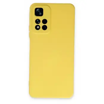Newface Xiaomi Redmi Note 11 Pro Plus 5G Kılıf Nano içi Kadife Silikon - Sarı