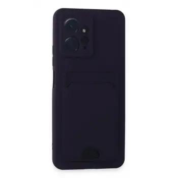 Newface Xiaomi Redmi Note 12 4G Kılıf Kelvin Kartvizitli Silikon - Derin Mor