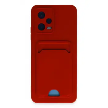 Newface Xiaomi Redmi Note 12 4G Kılıf Kelvin Kartvizitli Silikon - Kırmızı