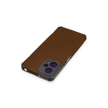 Newface Xiaomi Redmi Note 12 5G Kılıf Loop Deri Silikon - Kahverengi