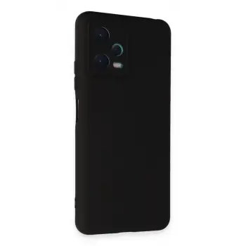 Newface Xiaomi Redmi Note 12 5G Kılıf Nano içi Kadife Silikon - Siyah