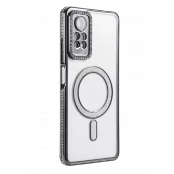 Newface Xiaomi Redmi Note 12 Pro 4G Joke Simli Magneticsafe Kılıf - Siyah