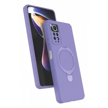 Newface Xiaomi Redmi Note 12 Pro 4G Regal Magsafe Standlı Kapak - Lila