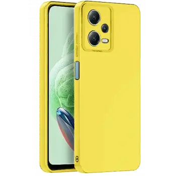 Newface Xiaomi Redmi Note 12 Pro 5G Kılıf Nano içi Kadife Silikon - Sarı