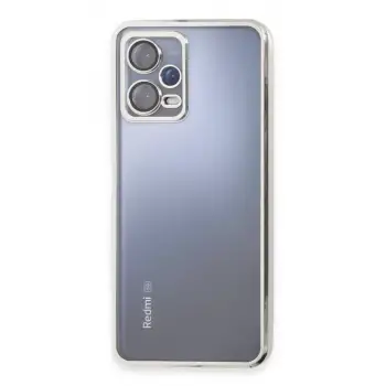 Newface Xiaomi Redmi Note 12 Pro 5G Kılıf Razer Lensli Silikon - Gümüş