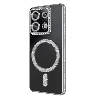Newface Xiaomi Redmi Note 13 Pro 4G Joke Simli Magneticsafe Kılıf - Gümüş