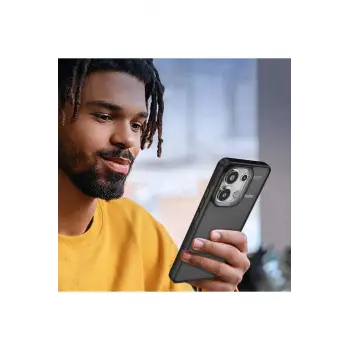 Newface Xiaomi Redmi Note 13 Pro 4G Kılıf Elegant Kapak - Siyah