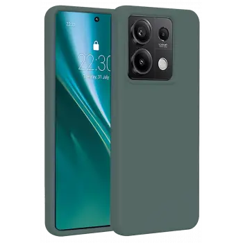 Newface Xiaomi Redmi Note 13 Pro 5G Kılıf First Silikon - Koyu Yeşil