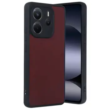 Newface Xiaomi Redmi Note 14 4G Kılıf Aras Deri Kapak - Bordo