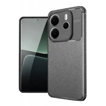 Newface Xiaomi Redmi Note 14 4G Kılıf Auto Focus Karbon Kapak - Gri