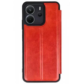 Newface Xiaomi Redmi Note 14 4G Kılıf Flip Cover - Kırmızı