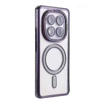 Newface Xiaomi Redmi Note 14 Pro 4G Joke Simli Magneticsafe Kılıf - Derin Mor