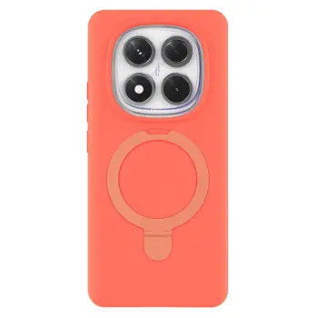 Newface Xiaomi Redmi Note 14 Pro 4G Regal Magsafe Standlı Kapak - Turuncu