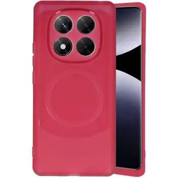 Newface Xiaomi Redmi Note 14 Pro 5G Kılıf Maya Karbon Kapak - Bordo