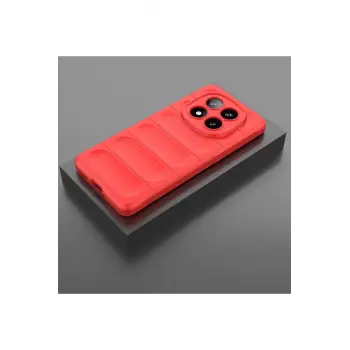 Newface Xiaomi Redmi Note 14 Pro 5G Kılıf Optimum Silikon - Kırmızı