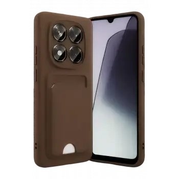 Newface Xiaomi Redmi Note 15 4G Kelvin Kartvizitli Silikon - Kahverengi