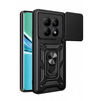 Newface Xiaomi Redmi Note 15 4G Pars Lens Yüzüklü Silikon - Siyah