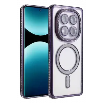 Newface Xiaomi Redmi Note 15 Pro 4G Joke Simli Magneticsafe Kılıf - Derin Mor
