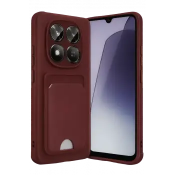 Newface Xiaomi Redmi Note 15 Pro 4G Kelvin Kartvizitli Silikon - Bordo