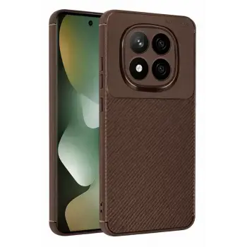 Newface Xiaomi Redmi Note 15 Pro 5G Auto Focus Karbon Kapak - Kahverengi
