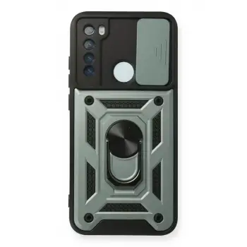 Newface Xiaomi Redmi Note 8 Kılıf Pars Lens Yüzüklü Silikon - Yeşil