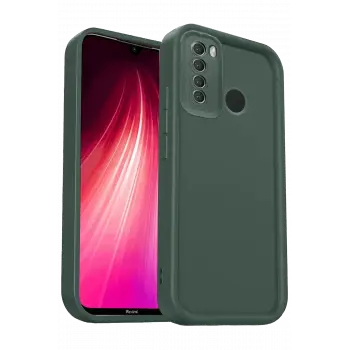 Newface Xiaomi Redmi Note 8 Kılıf Viera Silikon - Koyu Yeşil