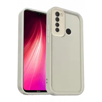 Newface Xiaomi Redmi Note 8 Kılıf Viera Silikon - Krem