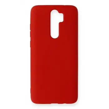 Newface Xiaomi Redmi Note 8 Pro Kılıf Nano içi Kadife Silikon - Kırmızı
