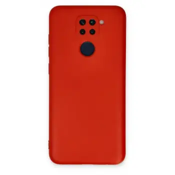 Newface Xiaomi Redmi Note 9 Kılıf Nano içi Kadife Silikon - Kırmızı