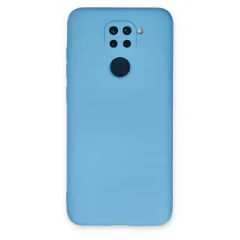 Newface Xiaomi Redmi Note 9 Kılıf Nano içi Kadife Silikon - Mavi
