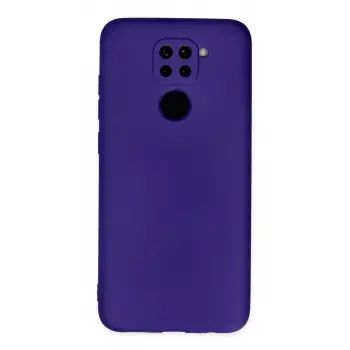 Newface Xiaomi Redmi Note 9 Kılıf Nano içi Kadife Silikon - Mor