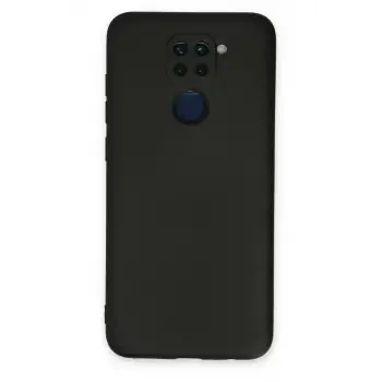 Newface Xiaomi Redmi Note 9 Kılıf Nano içi Kadife Silikon - Siyah