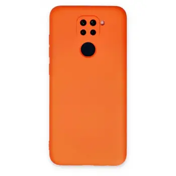 Newface Xiaomi Redmi Note 9 Kılıf Nano içi Kadife Silikon - Turuncu