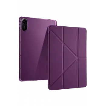 Newface Xiaomi Redmi Pad 2 Kalemlikli Mars Tablet Kılıfı - Mürdüm