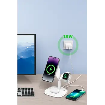 Newface YM-UD22 Kablosuz Şarj Masaüstü Set - Siyah