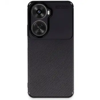 Nova 12 SE Kılıf Auto Focus Karbon Kapak - Siyah