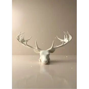 odern Geyik Başı Biblo 25 cm Zarif Masa Üstü Dekor