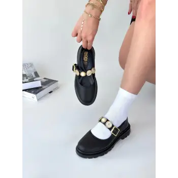 Okira Siyah Cilt Oxford Ayakkabı