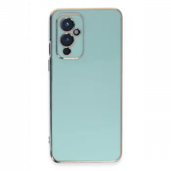 One Plus 9 Kılıf Volet Silikon - Açık Yeşil